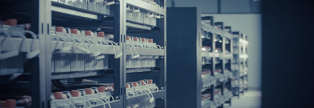 Server racks in a data center
